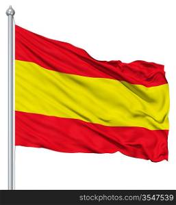 Spain national flag waving in the wind