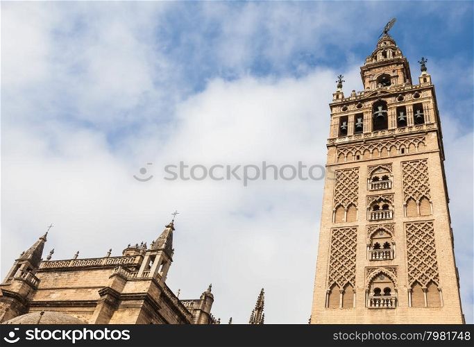Spain - the bell tower of Sevilla Cathedral,named Giralda