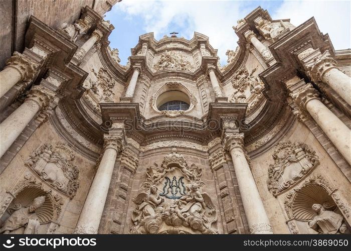 Spain, Valencia. Detail of the Cathedral - Basilica of the Assumption of Our Lady of Valencia