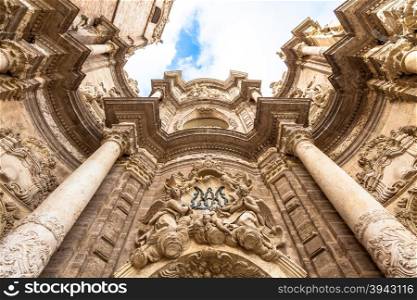 Spain, Valencia. Detail of the Cathedral - Basilica of the Assumption of Our Lady of Valencia