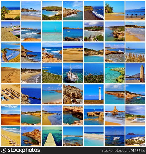 Spanish beaches collage