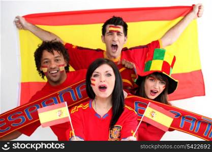Spanish football supporters