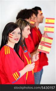 Spanish soccer fans
