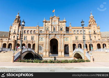 Spanish Square espana Plaza in Sevilla Spain