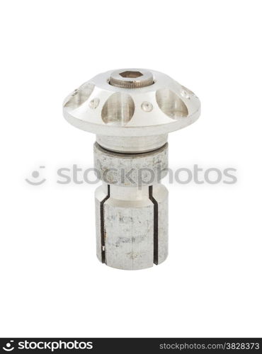 Spare part of motorcycle,bolt nut screw for decorating and maintenance on white background