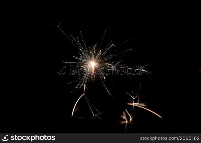 Sparkler. Abstract background for Christmas and Happy New Year 2022