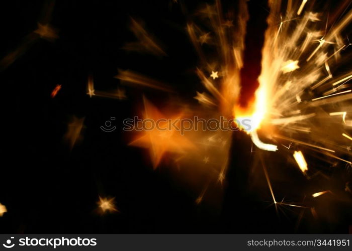 sparkler fire macro background close up