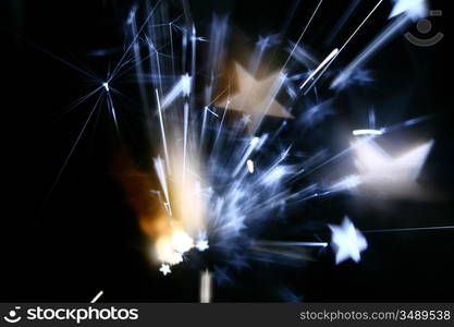 sparkler fire macro background close up