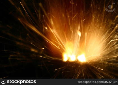 sparkler fire macro background close up