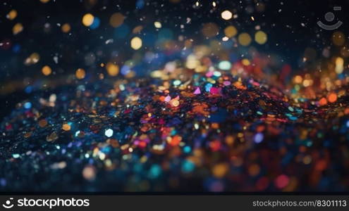 Sparkling Luxury  Glitter, Bokeh Sparkles, and Particles. Generative AI