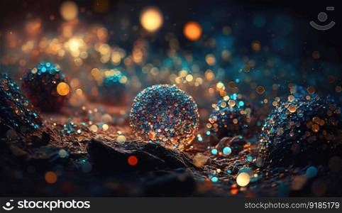 Sparkling Luxury  Glitter, Bokeh Sparkles, and Particles. Generative AI