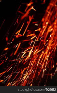 Sparks on black background