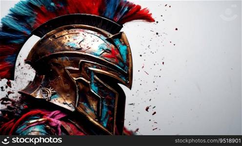Spartan helmet colorful beautiful Generate Ai