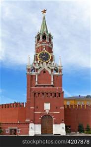 Spasskaya Tower of Moscow Kremlin, Russia.