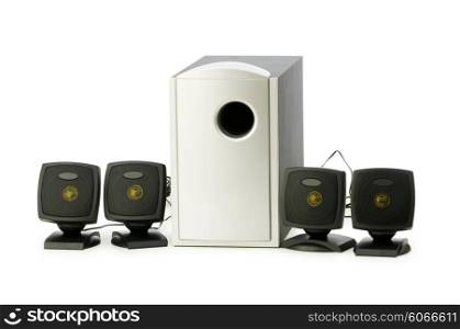 Speakers isolated on the white background