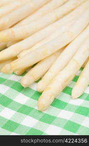 Spears of Fresh Uncooked White Asparagus - Shallow Depth of Field