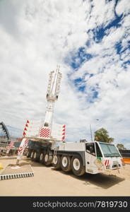 special crane equipment working for global road reconstruction