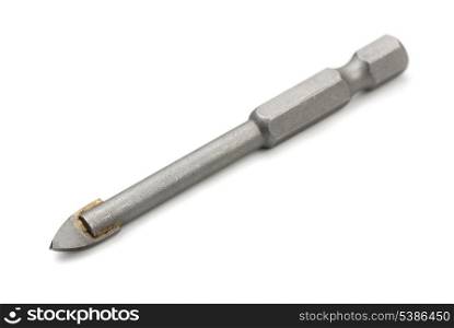 Special drill bit for glass, mirror and tile isolated on white