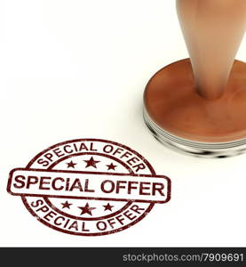 Special Offer Stamp Showing Discount Bargain Product. Special Offer Stamp Shows Discount Bargain Product