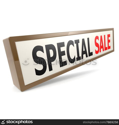 Special sale banner image with hi-res rendered artwork that could be used for any graphic design.. Special sale banner