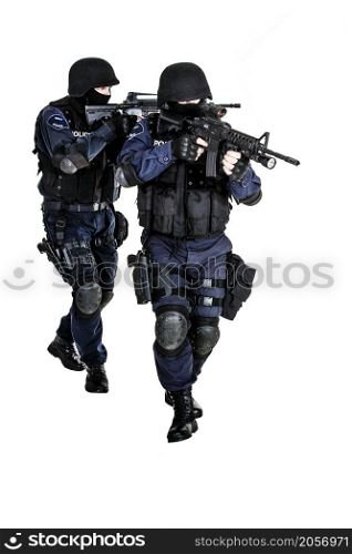 Special weapons and tactics team in action