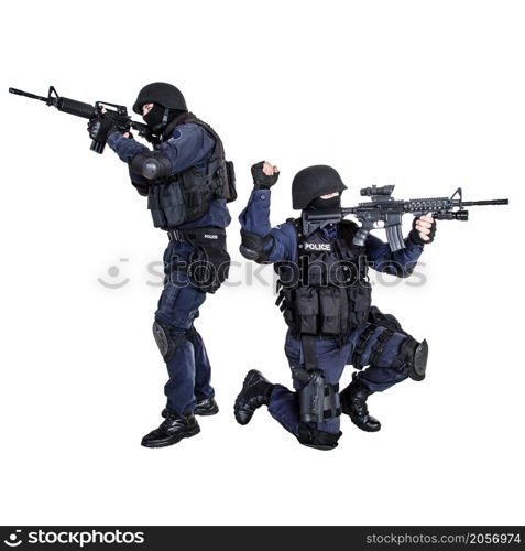 Special weapons and tactics team in action