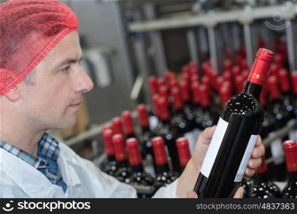 specialist choosing wine