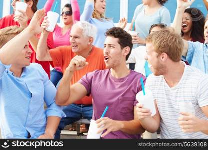 Spectators Cheering At Outdoor Sports Event