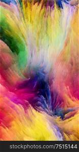 Spectrum of bright textures in artist palette. Color blast series.