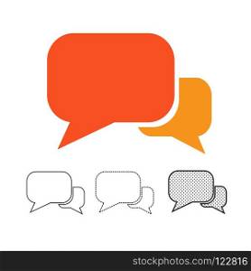  speech bubble chat vector icon