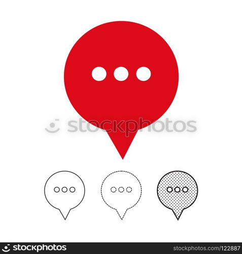  speech bubble chat vector icon