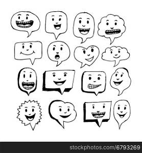 Speech Bubble Emotion hand drawing illustration design