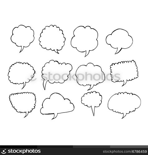 Speech bubble hand drawing illustration design