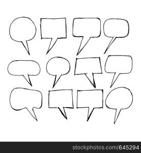 Speech Bubble icon hand drawn