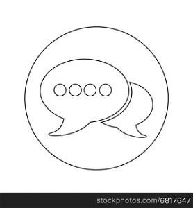Speech bubble icon illustration design