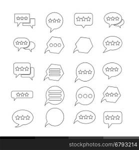 speech bubble set illustration design