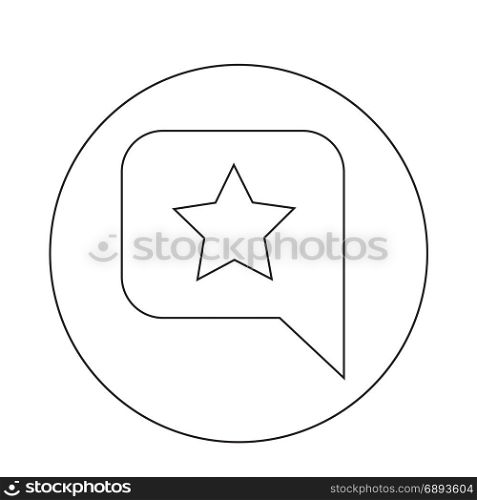 Speech Bubble star icon