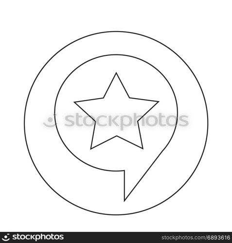 Speech Bubble star icon