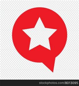 Speech Bubble star icon Illustration symbol design