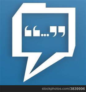 Speech bubble with blue color background