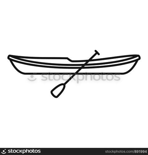 Speed kayak icon. Outline speed kayak vector icon for web design isolated on white background. Speed kayak icon, outline style