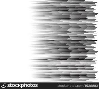 Speed lines Flying particles Seamless pattern, Fight stamp Manga graphic texture, Comic book speed horizontal lines on white background