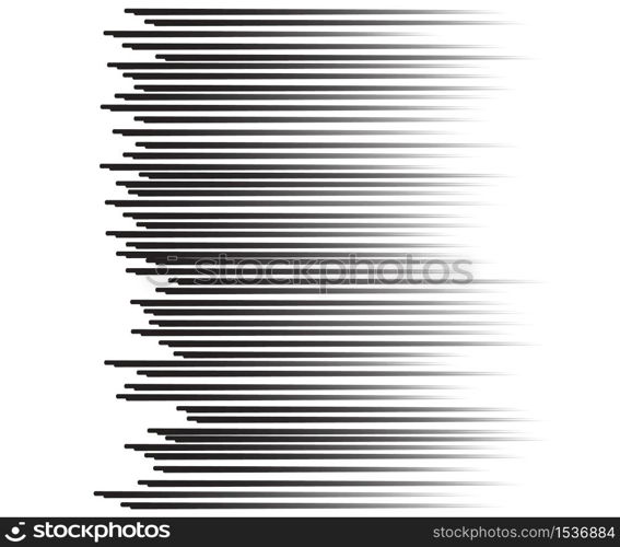 Speed lines Flying particles Seamless pattern, Fight stamp Manga graphic texture, Comic book speed horizontal lines on white background