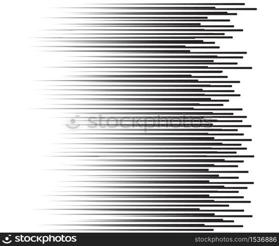 Speed lines Flying particles Seamless pattern, Fight stamp Manga graphic texture, Comic book speed horizontal lines on white background