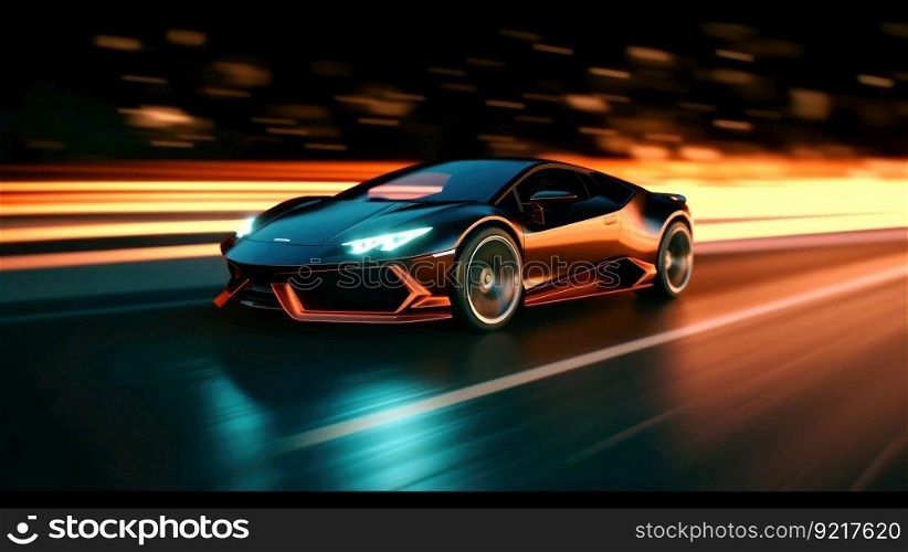Speed racing. Illustration Generative AI
