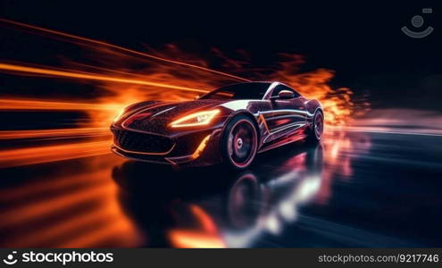Speed racing. Illustration Generative AI 