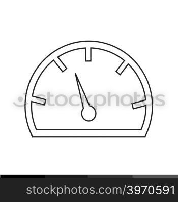 Speedometer and tachometer icon Illustration design