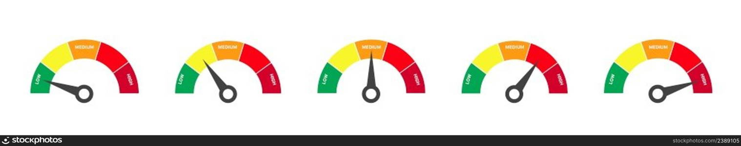 Speedometer measure in colorful flat design. Evaluation of service from bad to excellent level. Vector EPS 10. Speedometer measure in colorful flat design. Evaluation of service from bad to excellent level. Vector