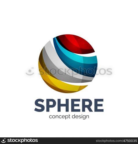 sphere abstract logo template. sphere abstract logo template. Colorful unusual business icon