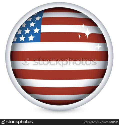 sphere USA flag button